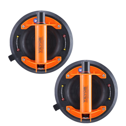 Glassaugnapf, 20,3 cm, 2er-Pack, Tragkraft 280 kg, Vakuum-Saugnapf mit ABS-Griff und Tragetasche, robustes industrielles Saugnapf-Hebewerkzeug zum Anheben von Glas, Granit, Fliesen, Metall und Holz