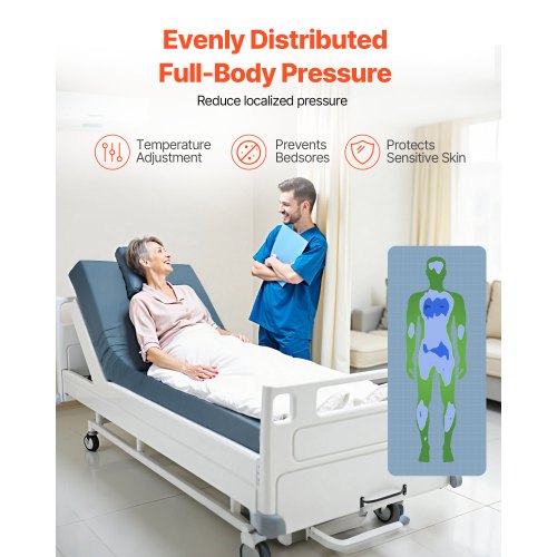 sjukhusmadrass för medicinsk säng, 6 tum, vattentålig, halkfri skummadrass för hemmet