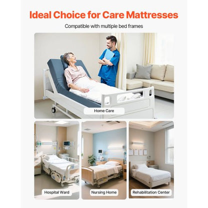 sjukhusmadrass för medicinsk säng, 6 tum, vattentålig, halkfri skummadrass för hemmet