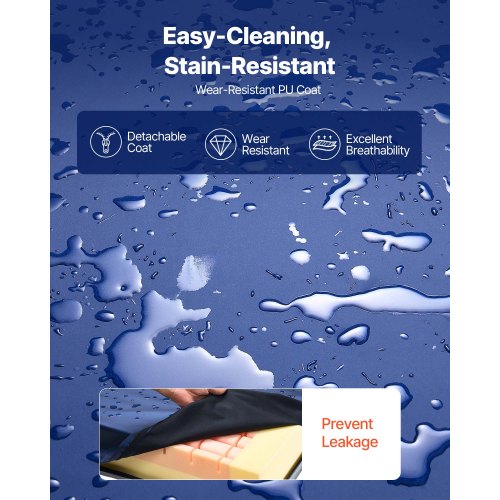 sjukhussängmadrass 6-tums vattentålig halkfri skummadrass 650 lbs