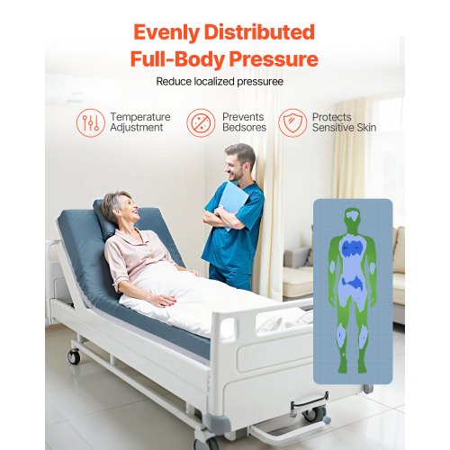 sjukhussängmadrass 6-tums vattentålig halkfri skummadrass 350 lbs