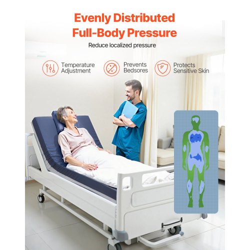 sjukhussängmadrass 6-tums vattentålig halkfri skummadrass 500 lbs