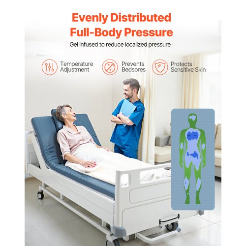 Krankenhausbettmatratze 3,5 Zoll wasserfeste rutschfeste Schaumstoffmatratze für zu Hause