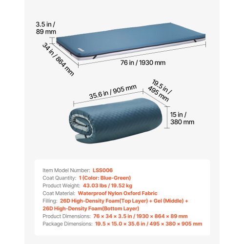 Krankenhausbettmatratze 3,5 Zoll wasserfeste rutschfeste Schaumstoffmatratze für zu Hause