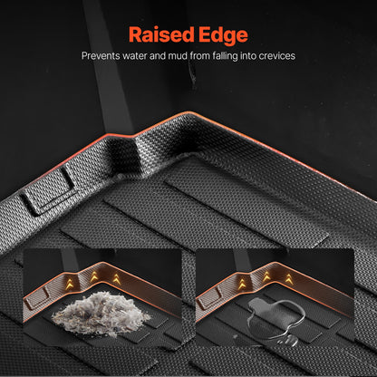 Cargo Mat Compatible with Ford Bronco Sport 2021 2022 2023 2024, Precise Fit Trunk Mat, 3D Scanning Durable TPE Trunk Protector Replacement, Black (1PCS)