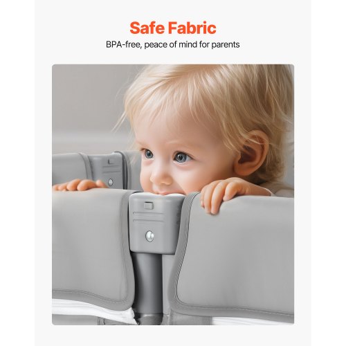 Babylekhage, 1200 x 1200 mm hopfällbar lekhage för småbarn, inomhus-/utomhusstaket för babylek med dragkedja och mjukt andningsbart nät, aktivitetscenter utan mellanrum för småbarn 6–24 månader |  EU