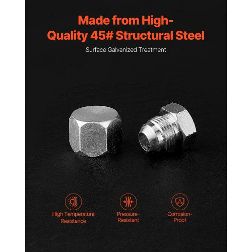 72-PIECE Hydraulic Couplings 37° JIC Hydraulic Hose Cap and Plug Set