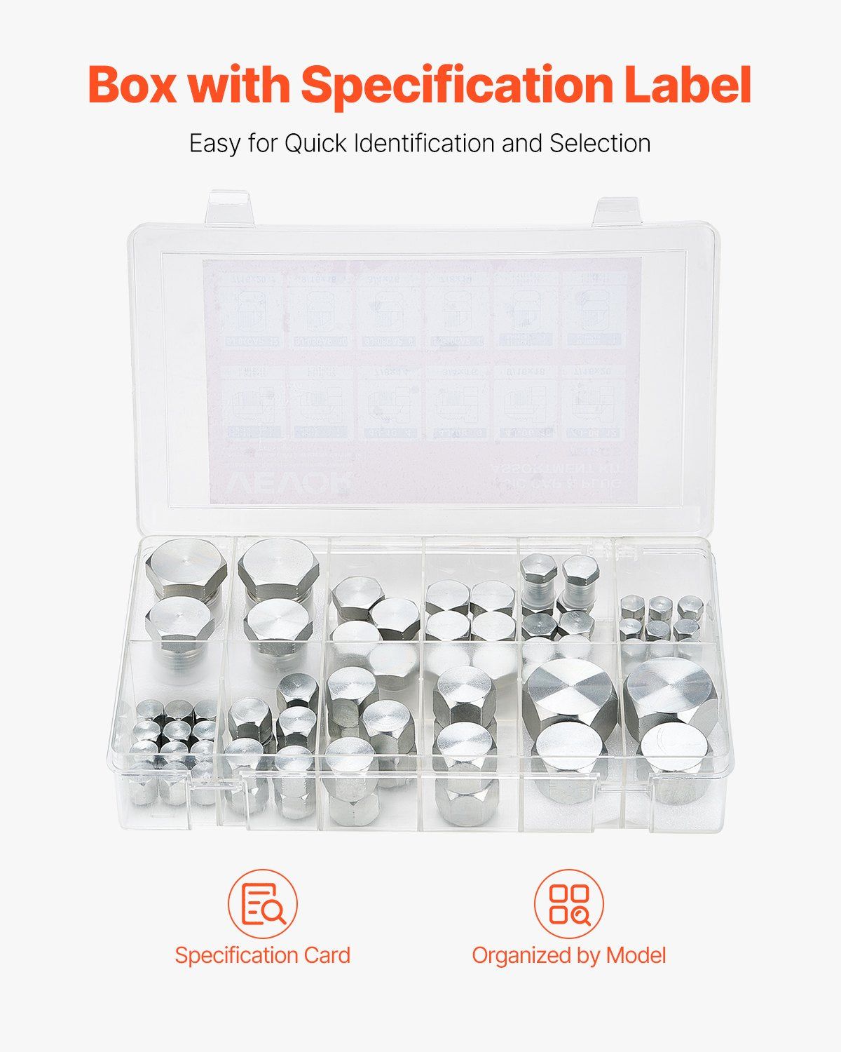 72 PCS JIC Hydraulic Fittings, Heavy Duty Master Industrial Hydraulic Cap and Plug, Hose Tube and Pipe Fitting Kit Cap and Plug Kit Precision Threading in 37° Dash Sizes 4 6 8 10 12 16