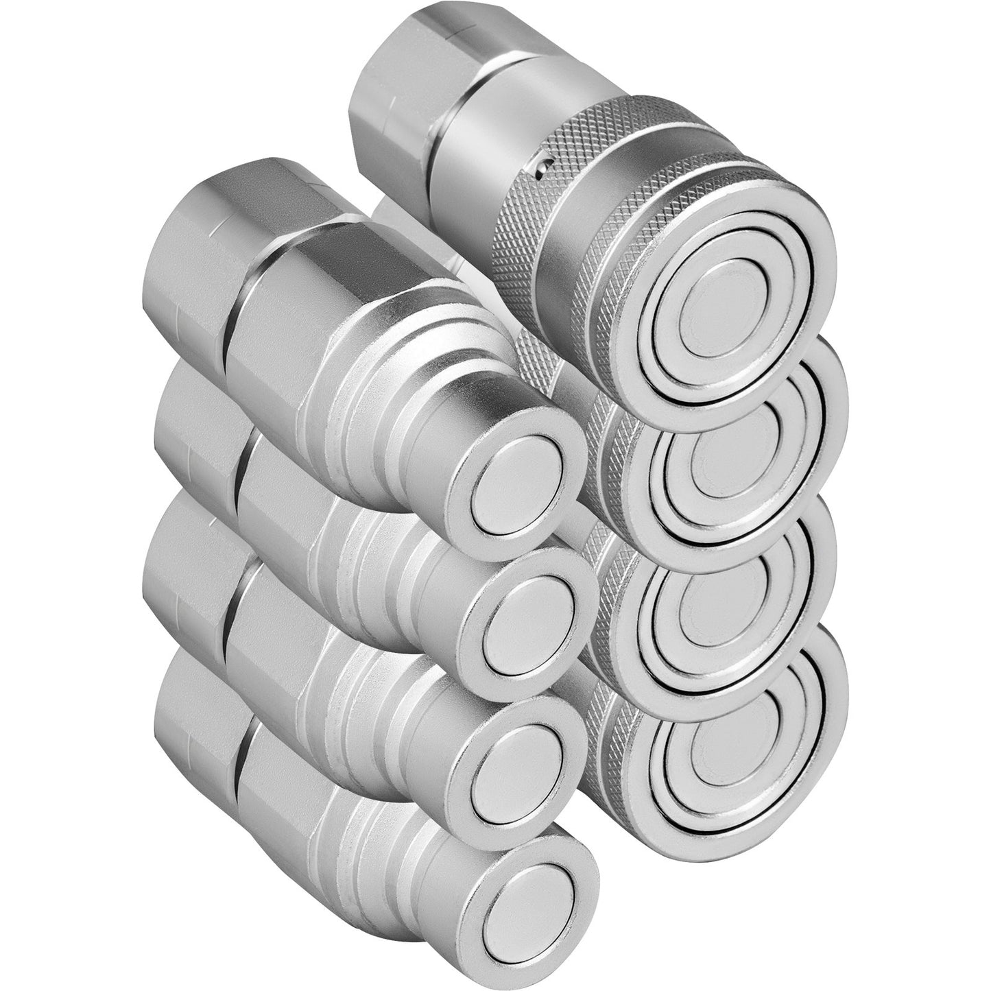 Hydraulisk snabbkoppling 1/2-kropp med 1/2" NPT-gängad hydraulisk koppling 4 par Hydraulisk koppling Snabbkoppling 45,5 L/min Hydraulisk snabbkoppling (ISO 16028)