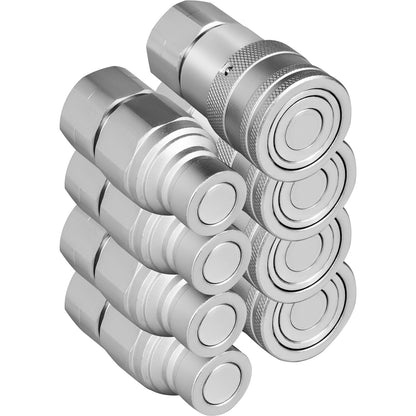 Hydraulisk snabbkoppling 1/2-kropp med 1/2" NPT-gängad hydraulisk koppling 4 par Hydraulisk koppling Snabbkoppling 45,5 L/min Hydraulisk snabbkoppling (ISO 16028)