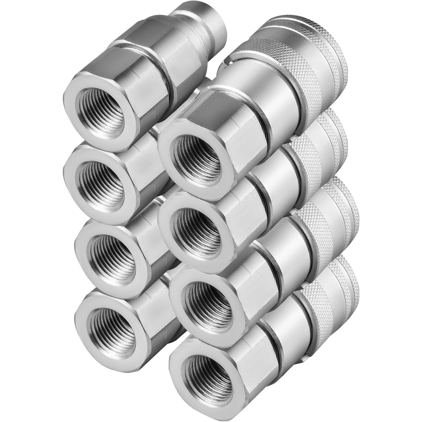 Hydraulisk snabbkoppling 1/2-kropp med 1/2" NPT-gängad hydraulisk koppling 4 par Hydraulisk koppling Snabbkoppling 45,5 L/min Hydraulisk snabbkoppling (ISO 16028)