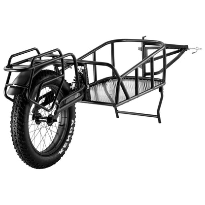 Bike Cargo Trailer, 70 lbs lastkapacitet, tung cykelvagn, kompakt förvaring och snabbkopplingskonstruktion med universalkoppling, 20" hjul, passar de flesta cykelhjul, ram i kolstål