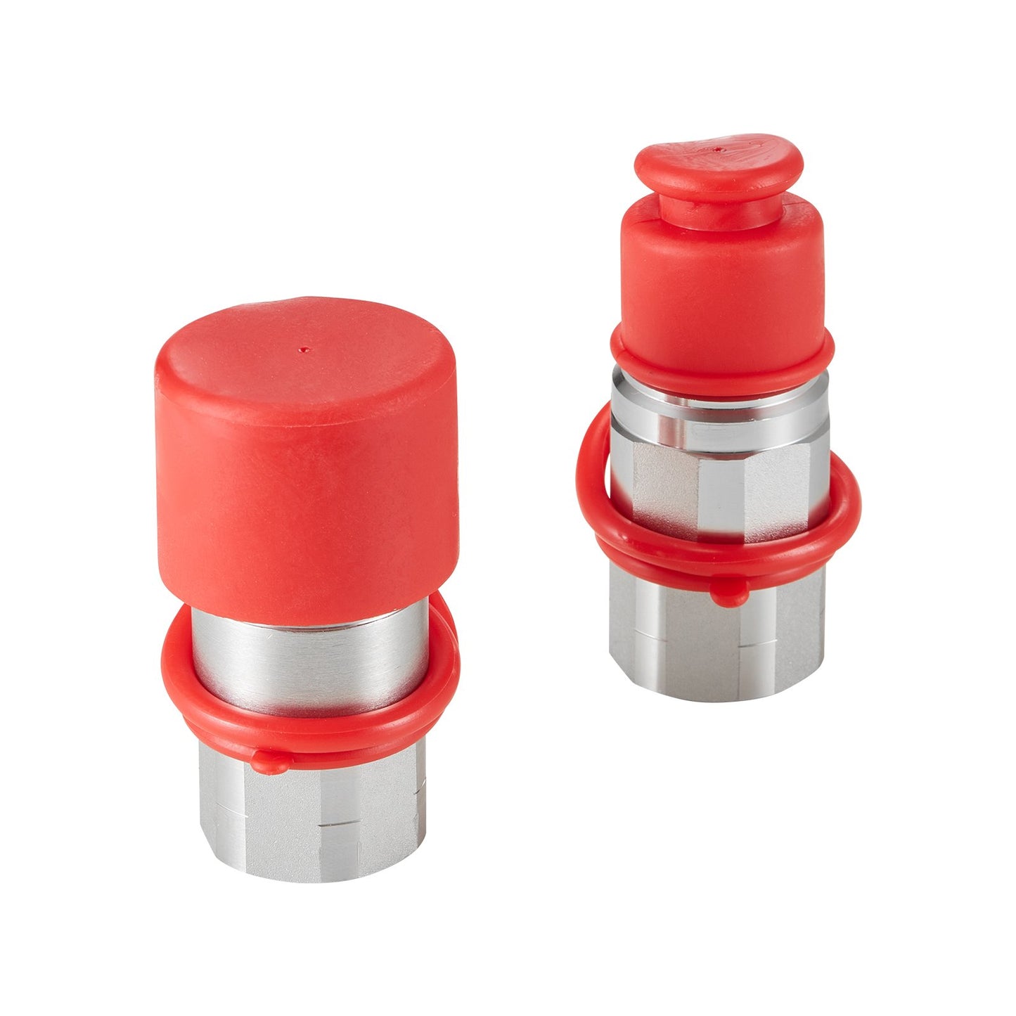 1/2" Flachkupplungen für Hydraulik 1/2" NPT Kupplungen für Kompaktlader 2 Staubkappen