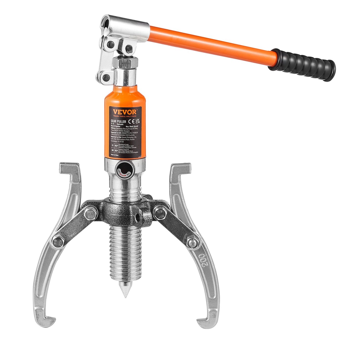 Hydraulischer Zahnradabzieher, 5 Tonnen maximale Kapazität Radlagerabzieher-Separator, 2 oder 3 Backenabzieher, vertikal und horizontal, 8" Backenhydraulikabzieher mit Gehäuse für Zugnabe