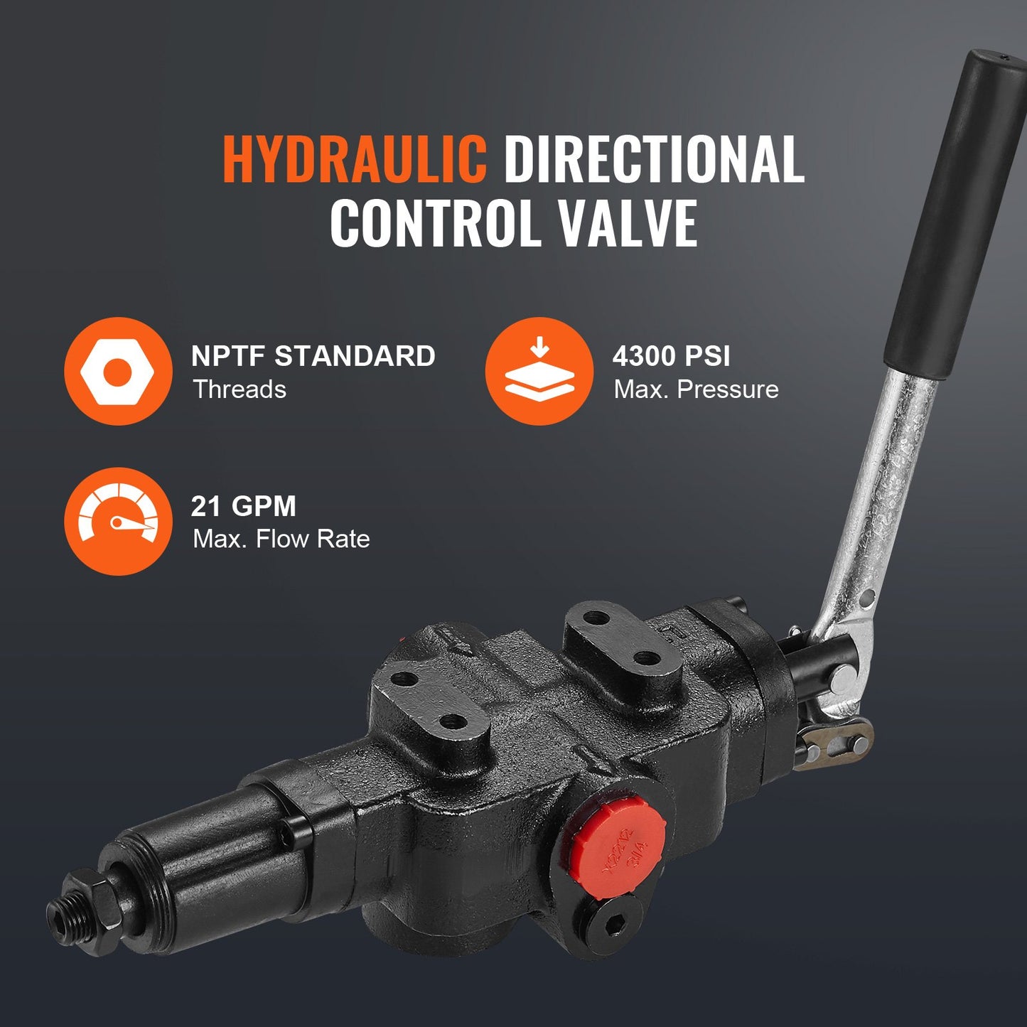 Hydraulic Wood Log Splitter Pump Kit, 22GPM, 2 Stage 4000PSI Aluminum Hydraulic Gear Pump, with Valve Coupling Installation Base 3/4'' NPT Outlet 3600 RPM, for Small Engine Mounting Log Splitter