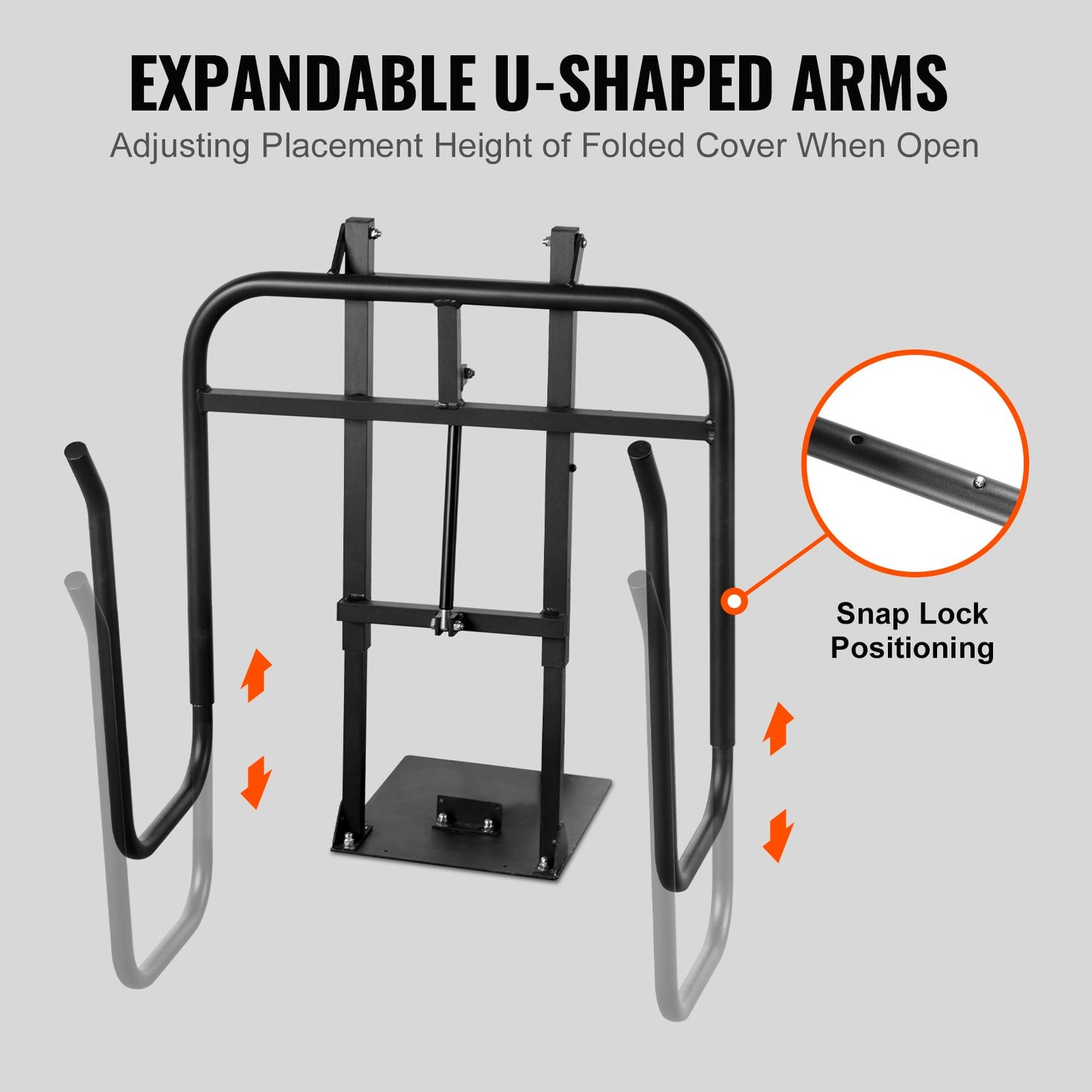 Hot Tub Cover Lift, Spa Cover Lift, Hydraulisk, Höjd 33,1" - 41,3" Bredd 53,1" - 92,5" Justerbar, installerad under på ena sidan, Lämplig för olika storlekar av badtunnor, Spa