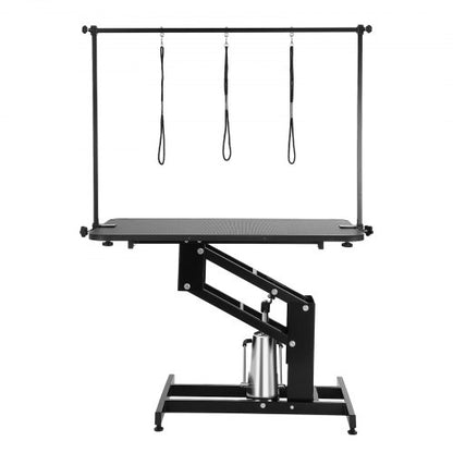 43" Hydraulic Pet Grooming Table, Heavy Duty Dog Grooming Arm for Medium/ Small Dogs, Height Adjustable Dog Grooming Station, Anti Slip Tabletop /Dog Grooming Station, Max Bearing 400LBS