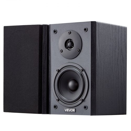 Powered Bookshelf Speakers, 20W x 2, Active Studio Monitor Speaker with 4 Inch Woofer, Adjustable Volume and Audio with Bluetooth Optical Connection, Wooden Enclosure, for Record Player PC TV