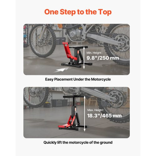 Dirt Bike Lift Stand 440 LBS Einstellbare Hydraulische Motorrad Wagenheber | EU