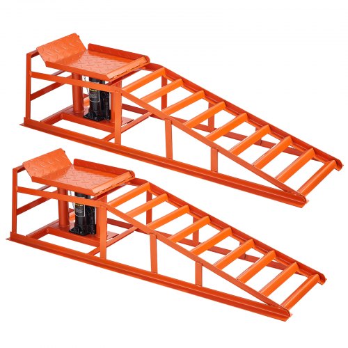 Hydraulic Car Ramps, 2 PCS 11000 lbs 5T, 10-14.2 Inch Lift Height, Heavy Duty Hydraulic Vehicle Ramps, Portable Car Lifts for Home Garage Maintenance and Oil Changes, Truck Vehicle Auto Repair