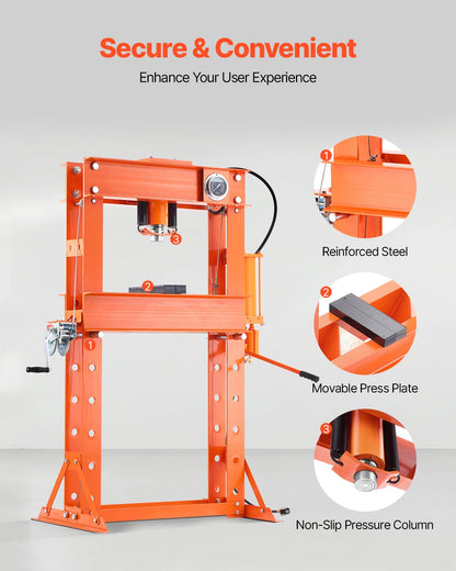 50 T Hydraulische Werkstattpresse Hydraulikpresse mit Pressplatte zum Biegen