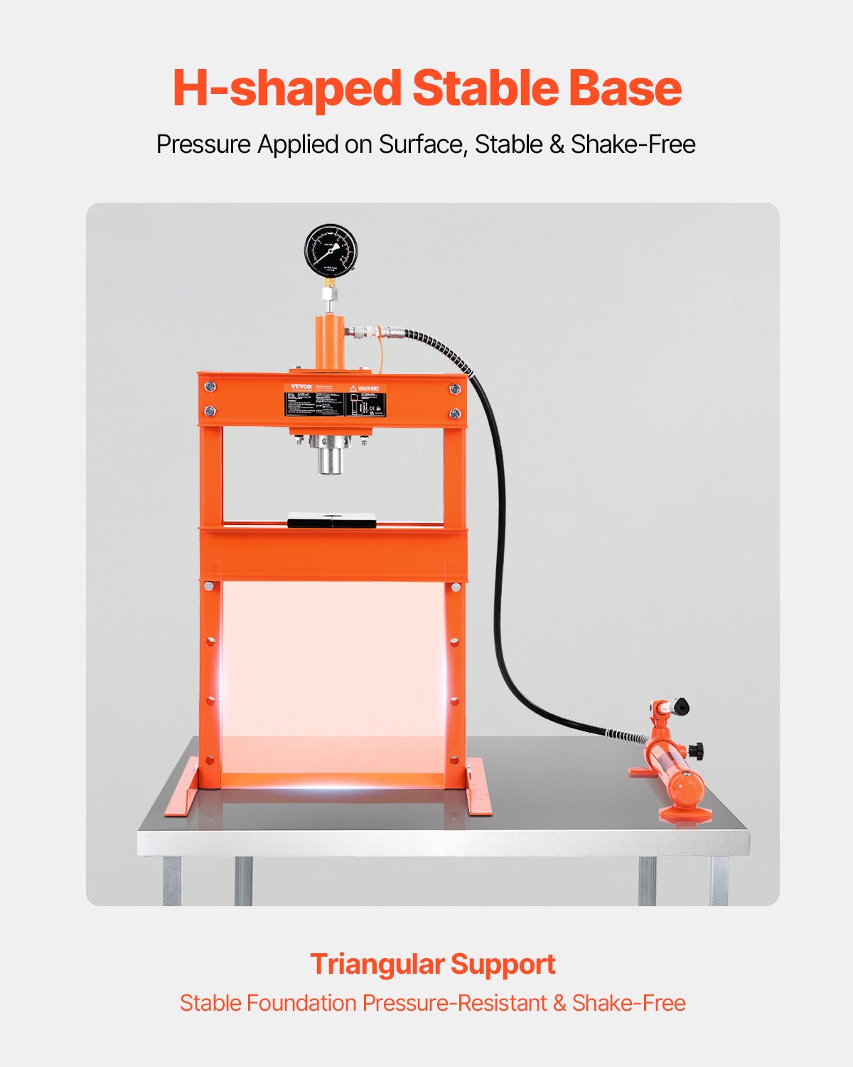 10 T Hydraulische Werkstattpresse Hydraulikpresse mit Pressplatte zum Biegen