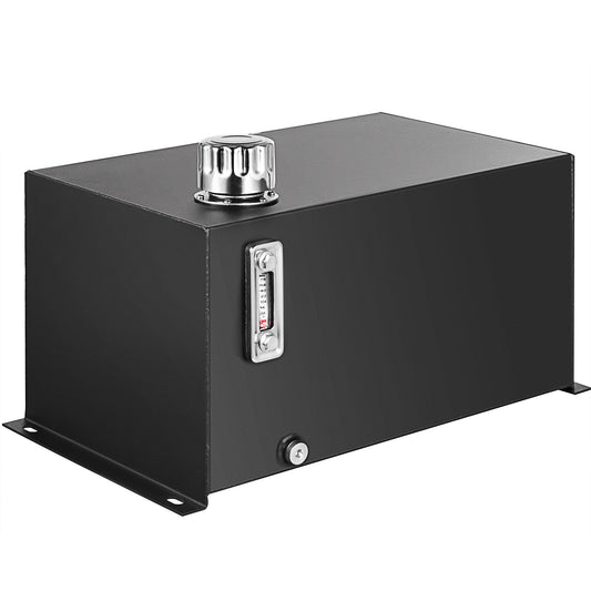 Hydraulvätsketank 10 Gal Bränsletank Kraftig hydraulisk ståltankreservoar, bensinöverföringstankar, hydraulisk behållare med sil Temperaturmätare Filterventilationslock för traktorer och lastbilar