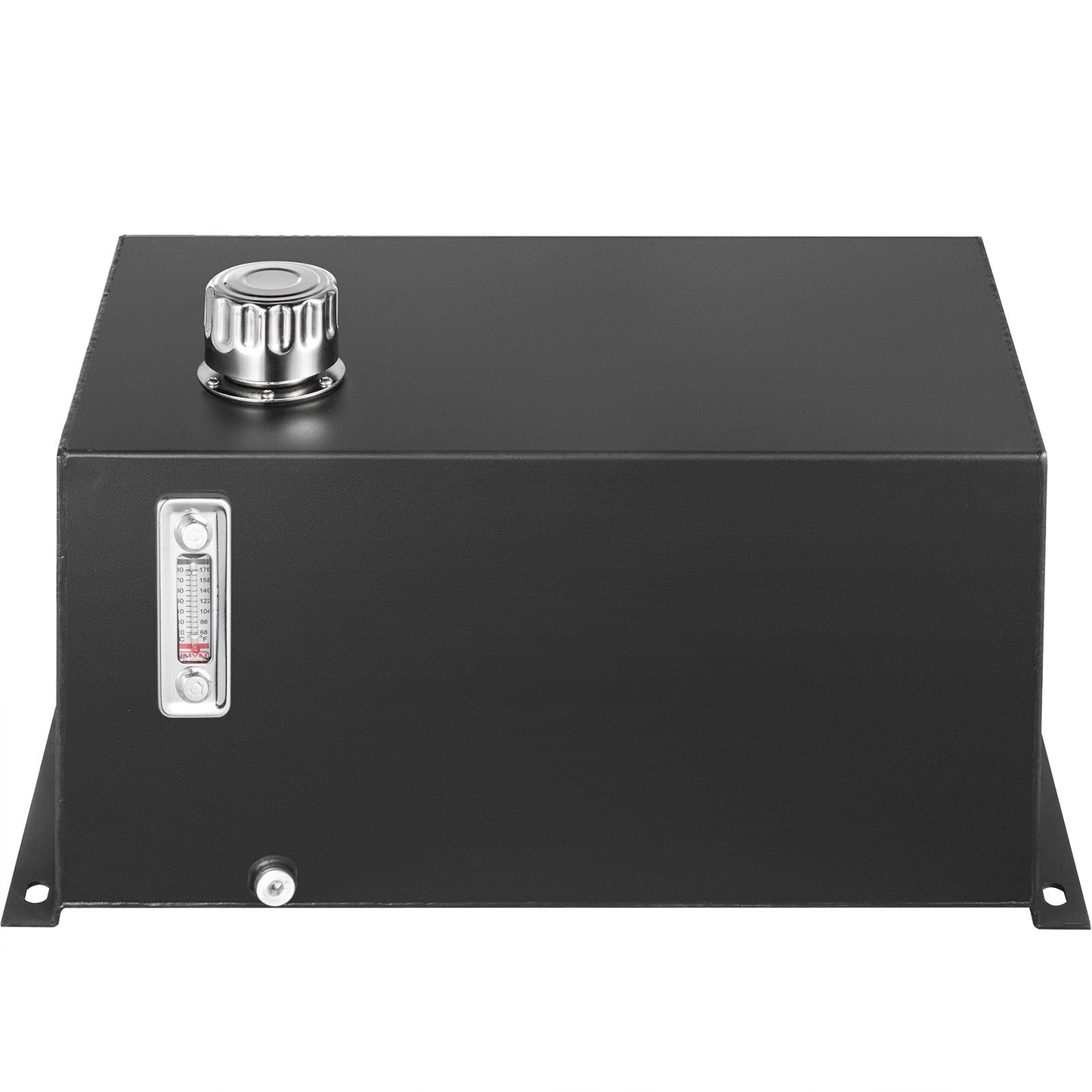 Hydraulvätsketank 10 Gal Bränsletank Kraftig hydraulisk ståltankreservoar, bensinöverföringstankar, hydraulisk behållare med sil Temperaturmätare Filterventilationslock för traktorer och lastbilar