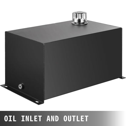 Hydraulic Fluid Tank 10 Gal Fuel Tank Heavy Duty Hydraulic Steel Tank Reservoir, Gasoline Transfer Tanks, Hydraulic Reservoir with Strainer Tank Gauge Filter Breather Cap for Tractors & Trucks