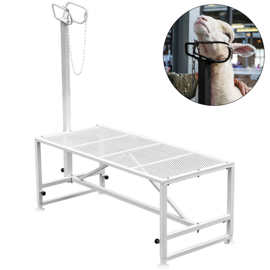 Livestock stand 51x23 inch, straight head trimming stand, goat shearing stand metal stand Sheep shearing stand for livestock trimming stand
