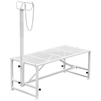 Livestock stand 51x23 inch, straight head trimming stand, goat shearing stand metal stand Sheep shearing stand for livestock trimming stand