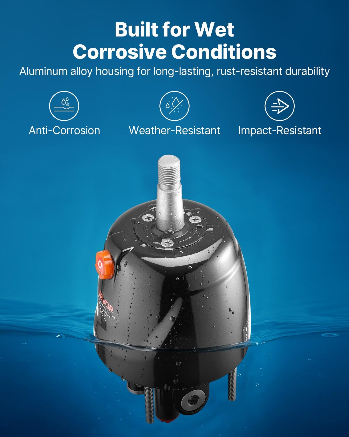 Hydraulic Steering Helm Pump, 150 HP, Helm Pump for Boat, with 6.9 MPa/1000 psi Max Working Pressure, Aluminum Alloy Housing, Check Valve, Replaceable Shaft Seal, for Outboards Fishing Boats