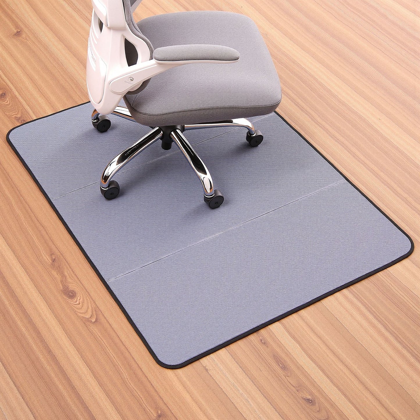 Chair Mat, 36 x 48-inch Office Chair Mat for Hard Floors, Floor Protector for Rolling Chairs, Corduroy Surface, Non-Slip & Easy to Clean, Smooth Glide Under Desk Rug for Home Office (Grey)