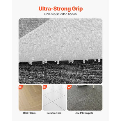 Stuhlunterlage mit Rand 91 x 112 cm für Bürostuhlunterlage für Teppiche | EU