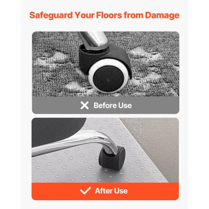 Stuhlunterlage mit Rand 91 x 112 cm für Bürostuhlunterlage für Teppiche | EU