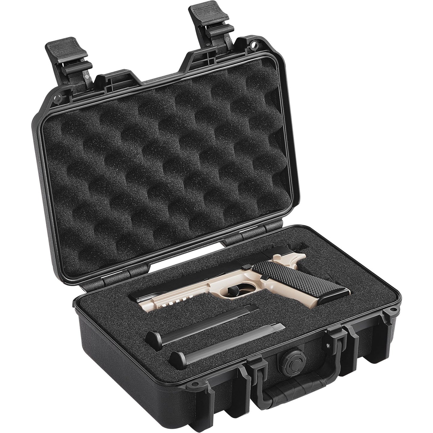 Hard gun cases with pre-cut PU foam lockable gun case for 1 gun