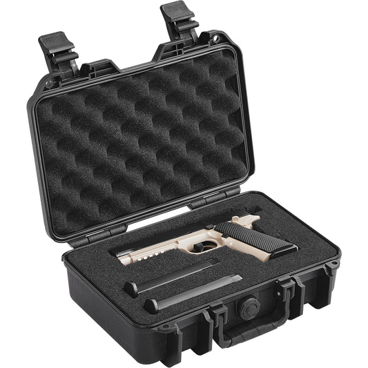 Hard gun cases with pre-cut PU foam lockable gun case for 1 gun