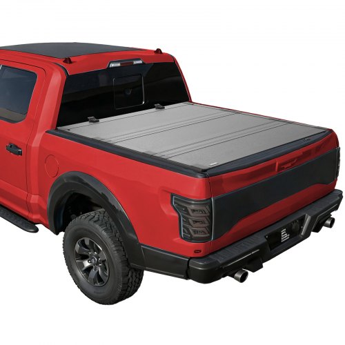 Hard Tri-Fold Truck Bed Tonneau Cover, Compatible with 2022-2025 Ford Maverick 4.5 ft (54.4 in) Bed, Heavy-Duty Waterproof Low-Profile Hard Folding Truck Cover with Aluminum Alloy Support Bar