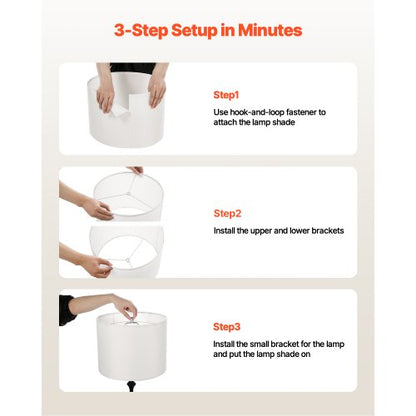 Lampskärmar Drum, 2-set, 33 x 33 x 25 cm, mellanstor rund lampskärm (offwhite) |  EU