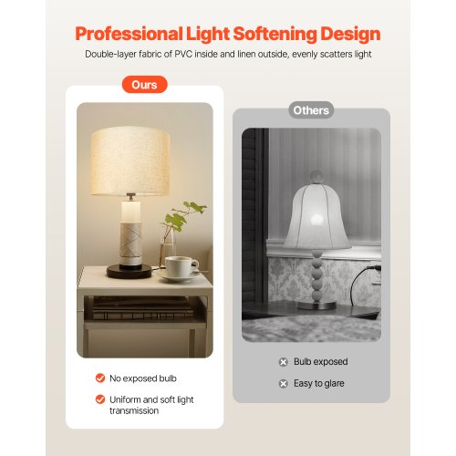 Drum lampshade 33 x 33 x 25 cm Medium round lampshade (light linen) | EU