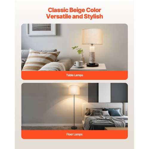 Drum lampshade 33 x 33 x 25 cm Medium round lampshade (light linen) | EU