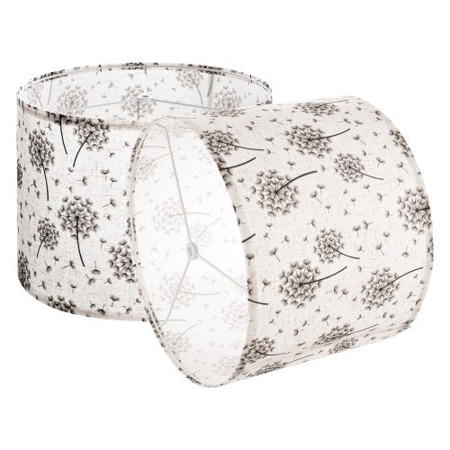 Trommel-Lampenschirme, 2er-Set, 33 x 33 x 25 cm (helles Löwenzahnmuster) | EU