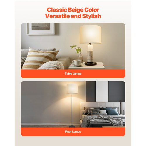 Trommellampenschirm 33 x 33 x 25 cm mittelgroßer runder Lampenschirm (off-white Leinen) | EU