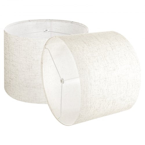 Drum Lampshades 2-set 33 x 33 x 25 cm Medium Round Lampshade (Light Linen) | EU