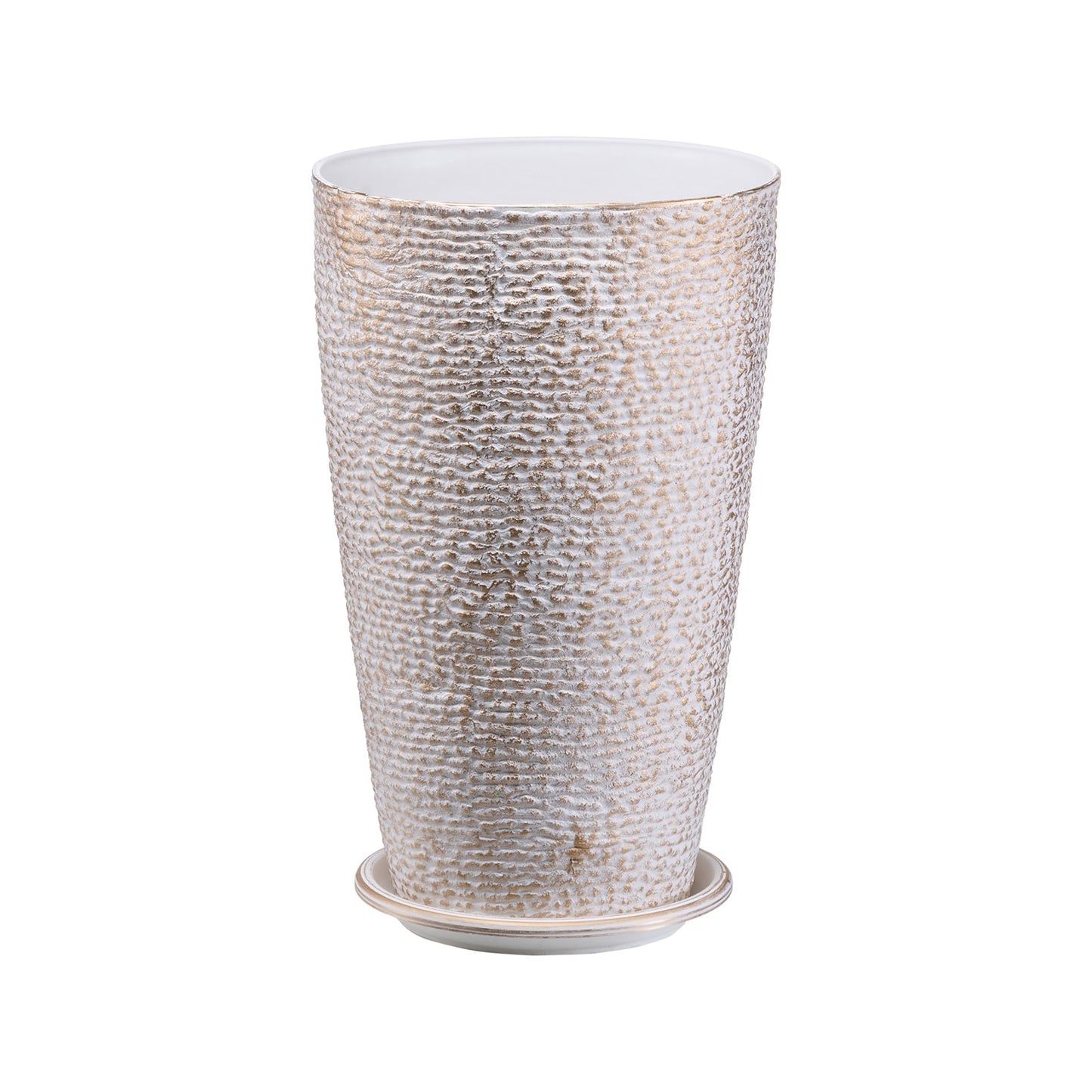 Tall Planter Set med 2 runda avsmalnande växtkrukor 21 in för utomhus inomhus