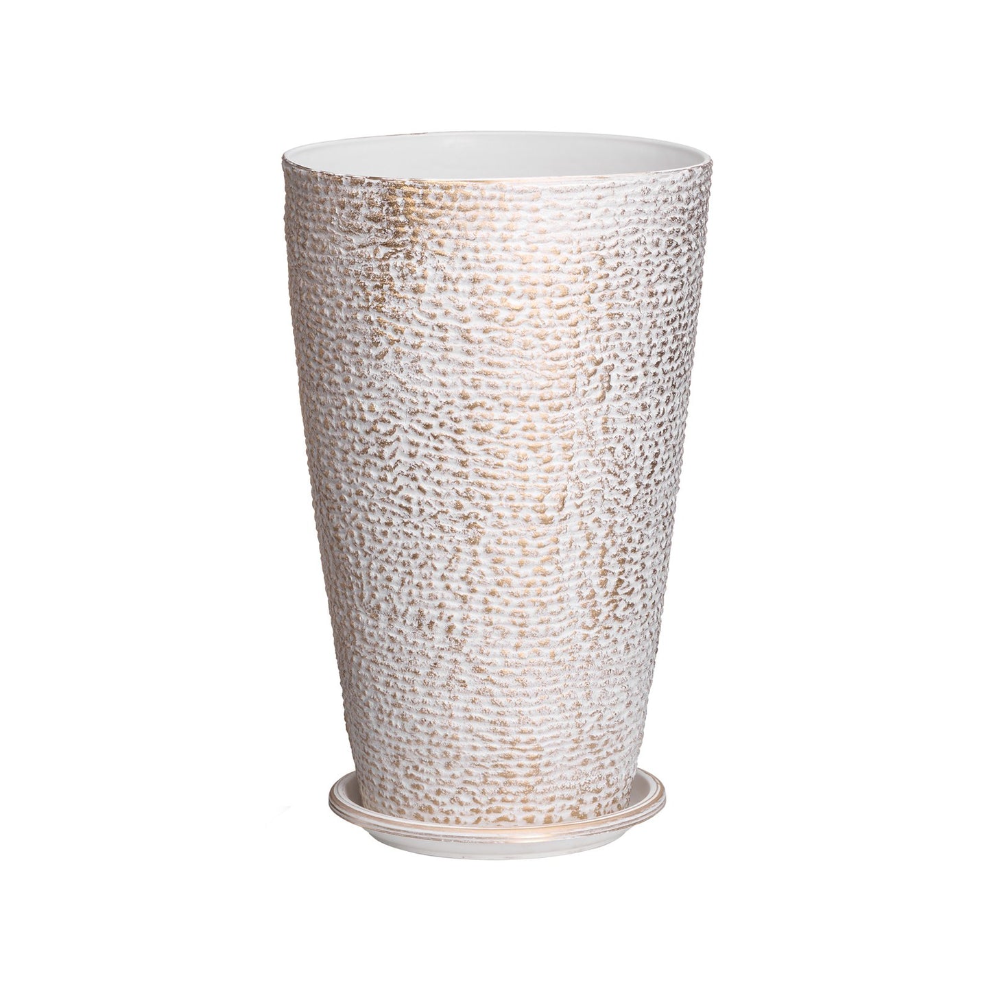 Tall Planter Set med 2 runda avsmalnande växtkrukor 21 in för utomhus inomhus