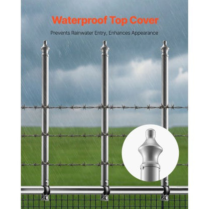 18er-Pack 27,4" Maschendrahtzaun-Verlängerung für 1,3-1,5" Oberschienen-U-Halterung | EU