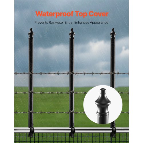 9-Pack 27.4 Inch Chain Link Fence Extender for 1.3"-1.5" Top Rail U-Bracket | EU