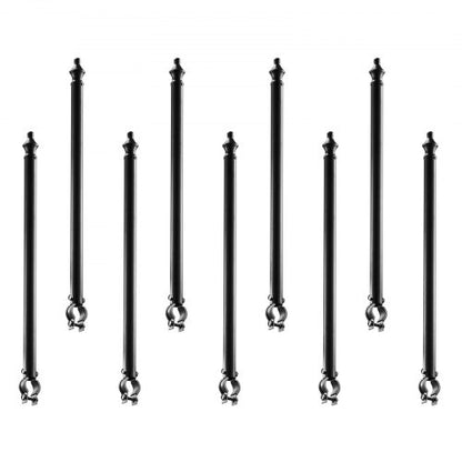 Chain Link Fence Extensions, 9 Packs 27.4" Extension Height, Galvanized Post Extender for 1.3" to 1.5" Top of Fence, U Bracket, Barbed Wire Extend Arm for Privacy, Prevent Dogs Jumping Out