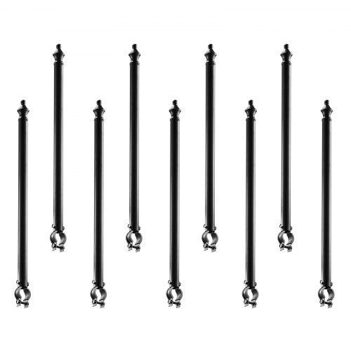 Chain Link Fence Extensions, 9 Packs 27.4" Extension Height, Galvanized Post Extender for 1.3" to 1.5" Top of Fence, U Bracket, Barbed Wire Extend Arm for Privacy, Prevent Dogs Jumping Out